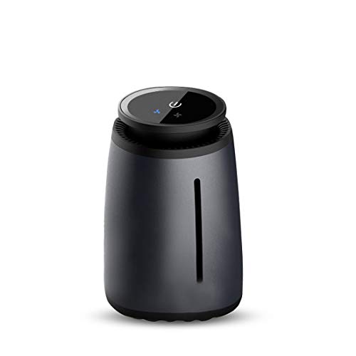 KOOMTOOM Ambientador Inteligente para Coche con Carga USB, Aroma de Perfume Incorporado, Funcionamiento con Arranque automático y Sistema de Coche (Gris Oscuro, océano)