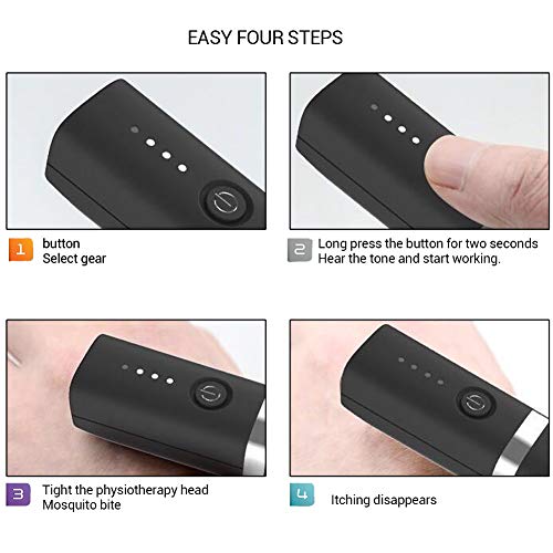 Kooshy Dispositivo electrónico para aliviar la picadura, calmante para picaduras Mosquitos Sanador Insectos con 4 Tipos Modos Fisioterapia Uso para picazón e hinchazón causadas por picaduras