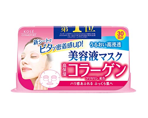 Kose Juego de Máscaras facial con colágeno – 30 máscaras (importación de Japón)
