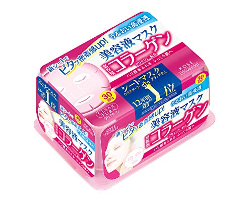 Kose Juego de Máscaras facial con colágeno – 30 máscaras (importación de Japón)