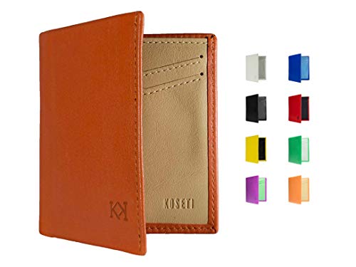 KOSETI - Cartera Hombre Marrón | Tarjetero, Billetero, Monedero | Fabricada en España | Piel de Vacuno Autentica | Premium | 12 Tarjetas | Protección RFID y NFC | Realizada por Artesanos de Ubrique