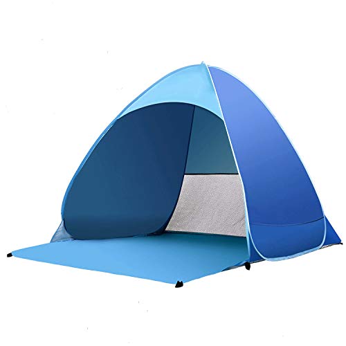 Kratax Tienda de Playa Luz Ultravioleta, Impermeable, Plegable, al Aire Libre, Tienda Instantánea de Campaña para Playa, Jardín y Picnic