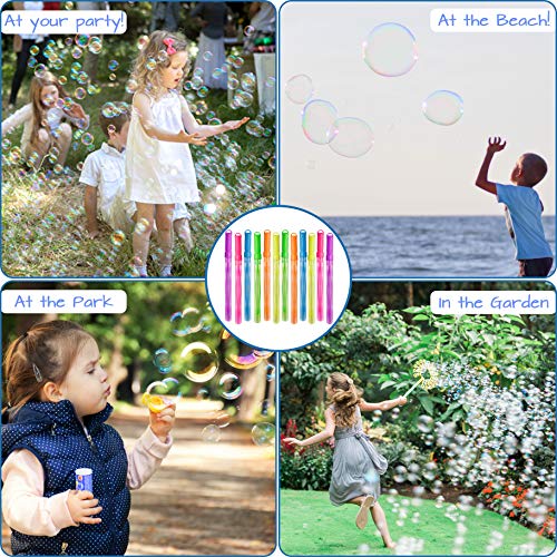 KreativeKraft Pomperos para Niños, Pack de 12 Varitas Pompas de Jabon, Juguetes para Niños de Burbujas de Jabon, para Interior y Exterior, Regalos Originales para Niños y Niñas