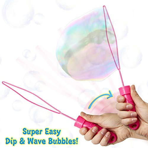 KreativeKraft Pomperos para Niños, Pack de 12 Varitas Pompas de Jabon, Juguetes para Niños de Burbujas de Jabon, para Interior y Exterior, Regalos Originales para Niños y Niñas