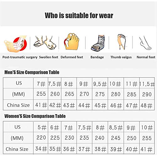 KRILY Zapatillas Anchas para Hombre Calzado De Fascitis Plantar Calzado De Edema Zapatos de Ajustables para Ancianos para Pies Hinchados Ancianos Diabéticos Edema Pies Anchos,Light Blue Mixed Yarn,43