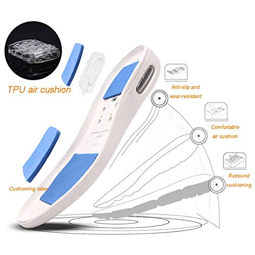 KRILY Zapatillas Anchas para Hombre Calzado De Fascitis Plantar Calzado De Edema Zapatos de Ajustables para Ancianos para Pies Hinchados Ancianos Diabéticos Edema Pies Anchos,Light Blue Mixed Yarn,43