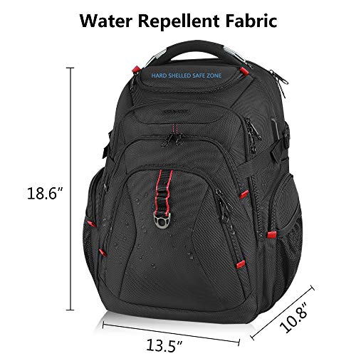KROSER Mochila para Portátil de Viaje 17.3" XL Mochila para Computadora con Bolsillos RFID Hidrófugo Mochila Universitaria Negocio Elegante Grande Bolso para Portátil Escolar para Hombres/Mujeres