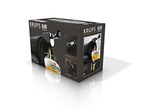 Krups Dispensador de cerveza The Sub Compact VB641810 - Tirador de cerveza para barriles de 2 l, mantiene la temperatura a 2 º, hasta 15 días de frescura, compatible con una gran variedad de cervezas