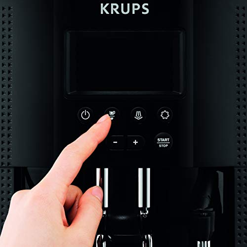 Krups Pisa EA81P0 - Cafetera súper automática, 15 bares, molinillo café cónico de metal, selección de cantidad e intensidad de café, depósito 1.7 L , Función automática vapor, pantalla LCD