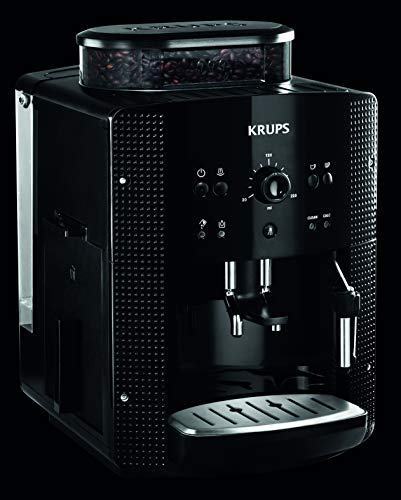 Krups Roma EA81R8 Cafetera súper-automática, 15 bares de presión, molinillo de café cónico de metal, con selección de cantidad e intensidad de café, 1,7 l de depósito, función automática de vapor