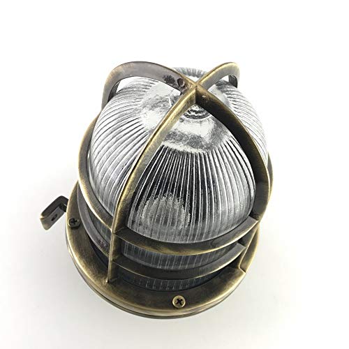 KsH y Co IP64 Luminarias de latón fundido a presión Lámparas de pared de estilo náutico del período