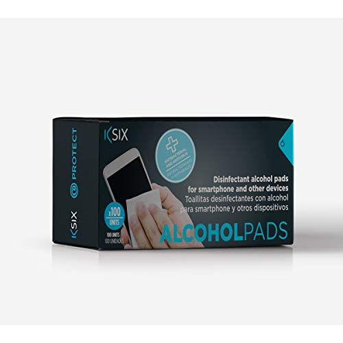 Ksix Pack TOALLITAS DESINFECTANTES con Alcohol para Smartphone Y Otros Dispositivos (100 UNDS.)