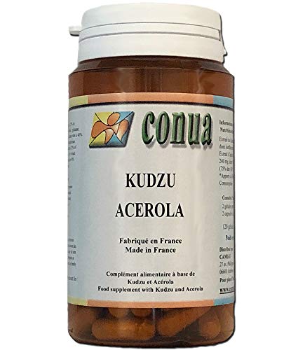 Kudzu raiz (root) + Acerola vitamina C 120 cápsulas BOTELLA POR 2 MESES 60 días Conua desde 2003