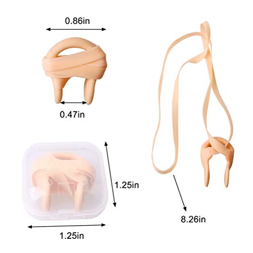 Kuou - 10 pinzas para nariz de gel de sílice, accesorios de natación para niños y adultos