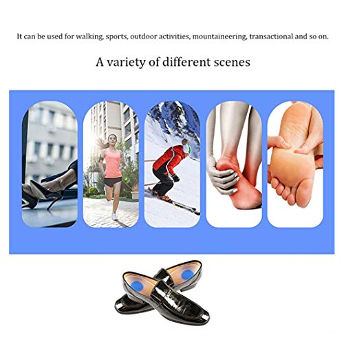 kuou - 2 pares de almohadillas de gel para elevar zapatos, almohadillas de elevación de elevador, 1,7 cm de inserción en talón, plantilla de gel para talón