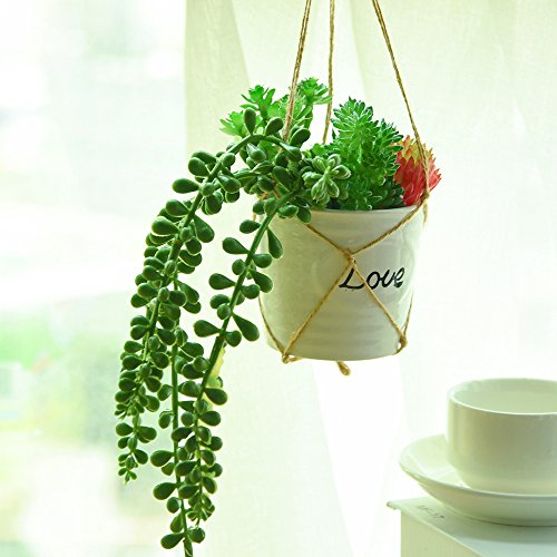 KUUQA 10 piezas de flores artificiales suculentas para colgar plantas, tallos para decoración del hogar, interior, jardín, bricolaje