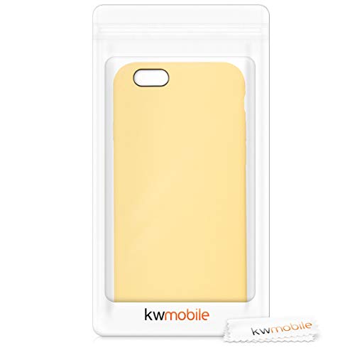 kwmobile Funda Compatible con Apple iPhone 6 / 6S - Carcasa de TPU para móvil - Cover Trasero en Amarillo Mate