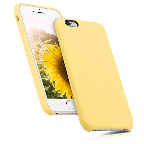 kwmobile Funda Compatible con Apple iPhone 6 / 6S - Carcasa de TPU para móvil - Cover Trasero en Amarillo Mate