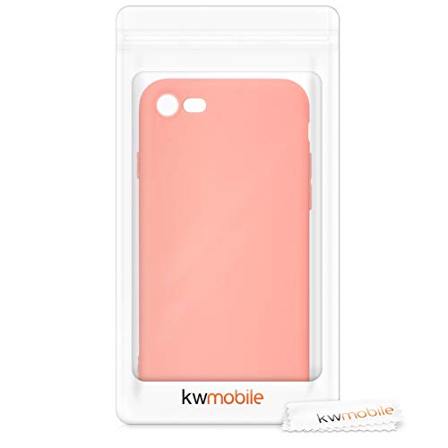 kwmobile Funda Compatible con Apple iPhone 7/8 / SE (2020) - Carcasa de TPU Silicona - Protector Trasero en Coral Mate
