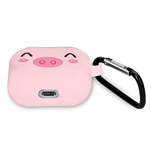 kwmobile Funda Compatible con Auriculares Apple AirPods - Carcasa Protectora de Silicona - Cerdito