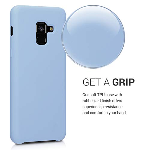 kwmobile Funda Compatible con Samsung Galaxy A8 (2018) - Carcasa de TPU para móvil - Cover Trasero en Azul Claro Mate