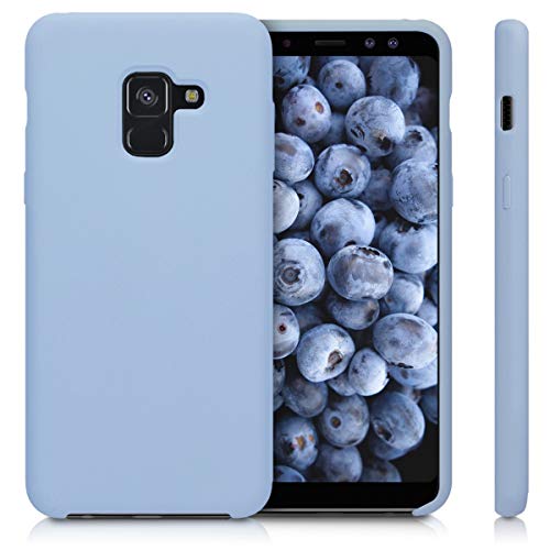 kwmobile Funda Compatible con Samsung Galaxy A8 (2018) - Carcasa de TPU para móvil - Cover Trasero en Azul Claro Mate