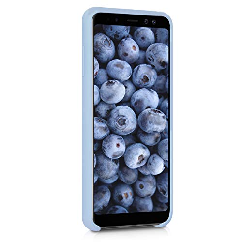 kwmobile Funda Compatible con Samsung Galaxy A8 (2018) - Carcasa de TPU para móvil - Cover Trasero en Azul Claro Mate