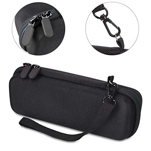 kwmobile Funda compatible con Series 5000 7000 9000 - Con compartimiento para cable de carga - Estuche para máquina de afeitar con cremallera - Negro