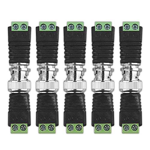 kwmobile Set 5X Conector BNC - 5X BNC Macho y 5X BNC Hembra - Adaptador de Terminal BNC de conexión coaxial para Mini cámara Sistema CCTV