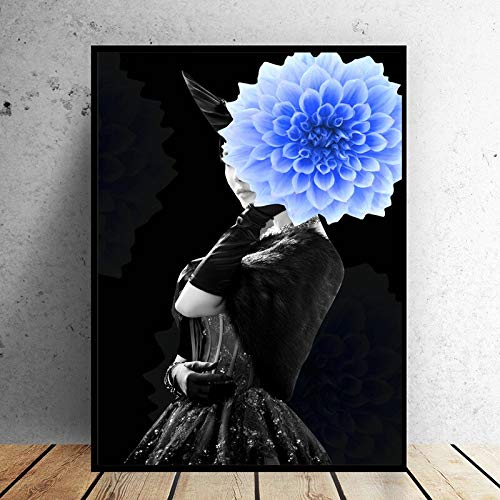 KWzEQ Imprimir en Lienzo Niña de Las Flores decoración del hogar Sala de Estar Arte Carteles fotos70x105cmPintura sin Marco