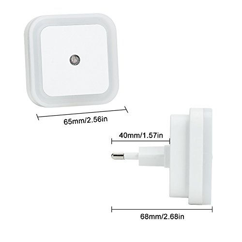 KYG Lámpara Nocturna con Sensor de Luz Activo Luz Quitamiedos para Niños de Bajo Consumo Luz de Noche Ideal para Dormitorio Pasillo Baño Habitación de Bebé Cocina Garaje Set de 4 Lámparas