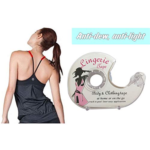 Kylewo Cinta de Doble Cara para la Ropa, Cinta Adhesiva para la Moda, Cinta Adhesiva para Usar Accesorios de Ropa Seguros Sujetador de Camisa