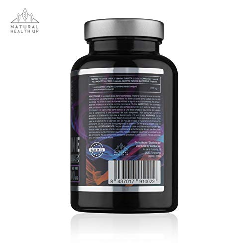 L-Carnitina (Carnipure) Natural Health Up para el entrenamiento – Quemagras para la rutina deportiva – 120 cápsulas vegetales (2500 MG)