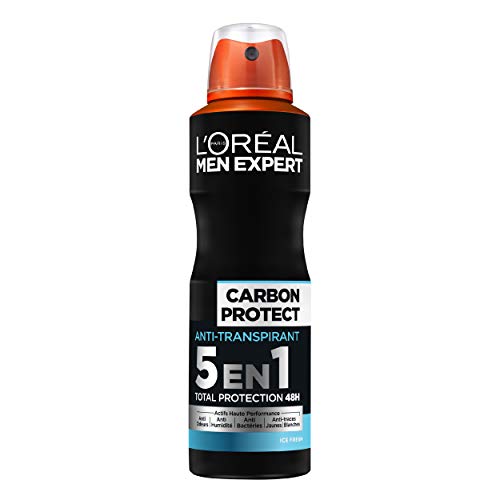 L 'Oréal Men Expert Carbon Protect Ice Fresh 5-en-1 Spray hombre – Juego de 3
