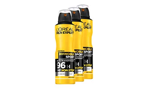 L 'Oréal Men Expert Desodorante atomizador spray Invincible Sport 200 ml - [confezione da 3]