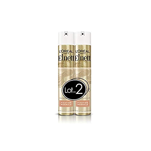 L 'Oréal Paris Elnett - Laca para el cabello de fijación media, 300 ml, 2 unidades