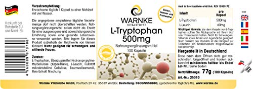 L-Triptófano 500mg – Vegano – 100 cápsulas