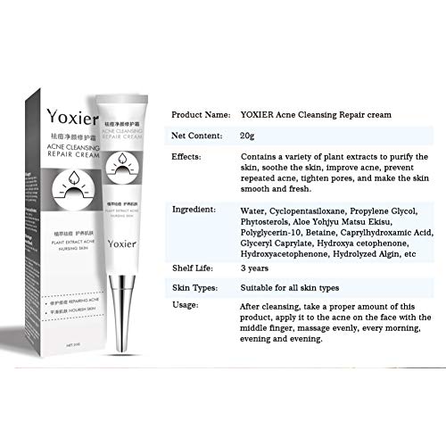 La crema reparadora para el acné Onkessy reduce rápidamente las manchas Eliminar las espinillas Reducir los poros Antiinflamatorio Crema anti-acné