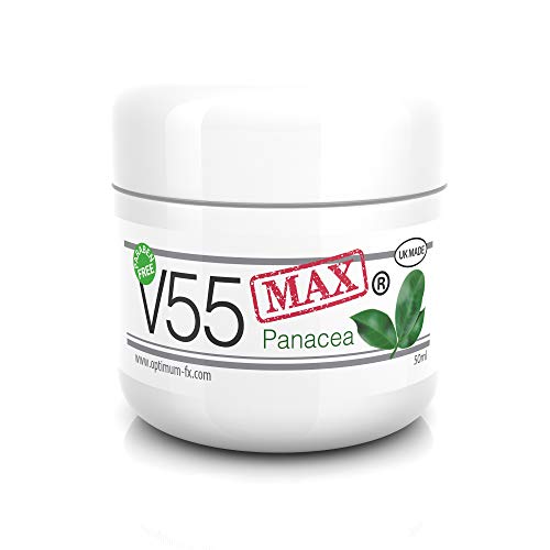 La Crema V55 MAX Panacea para el Tratamiento de Granos Puntos Negros Control del Sebo Milia Imperfecciones Pieles Grasas y con Problemas - Efectos Similares a los del Retinol antibacteriano - 50 g