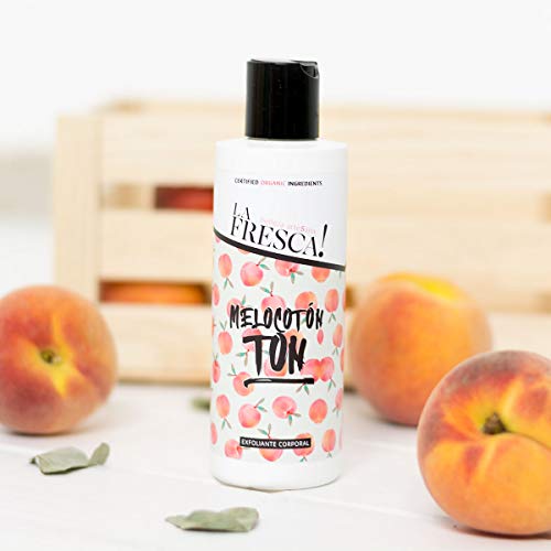 LA FRESCA! Melocoton Ton Crema Exfoliante Corporal, mejora la luminosidad, eliminación de células muertas y aporta suavidad e hidratación - 200ml
