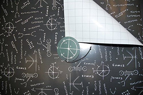 La imagen es de una sola hoja de envoltura de regalo de matemáticas y ciencias físicas diseñada para regalos de maestros de ciencias y matemáticas