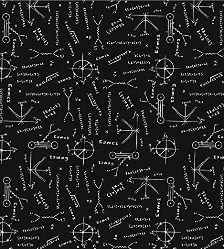 La imagen es de una sola hoja de envoltura de regalo de matemáticas y ciencias físicas diseñada para regalos de maestros de ciencias y matemáticas