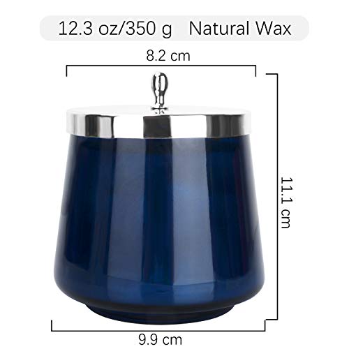 La Jolíe Muse Vela perfumada de eucalipto e Higo, Vela 100% Natural para el hogar, 65-75 Horas de duración, Tarro de Vidrio Ovalado, 350