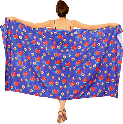 LA LEELA corazón Bikini de la Playa de San Valentín Sarong día Especial el Tema del Regalo del Partido de Las Mujeres Amantes de 3D HD Pareo de impresión DRT 78"X42" San Valentin Azul_Y644