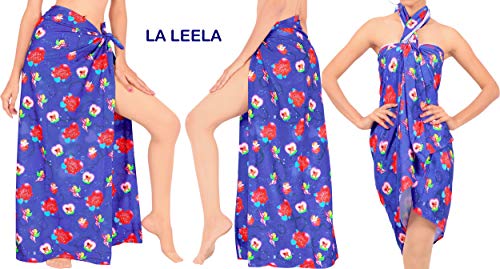 LA LEELA corazón Bikini de la Playa de San Valentín Sarong día Especial el Tema del Regalo del Partido de Las Mujeres Amantes de 3D HD Pareo de impresión DRT 78"X42" San Valentin Azul_Y644