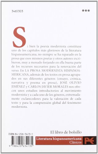 La prosa modernista hispanoamericana: introducción crítica y antología: Introduccion Critica y Antologia (El libro de bolsillo - Literatura)