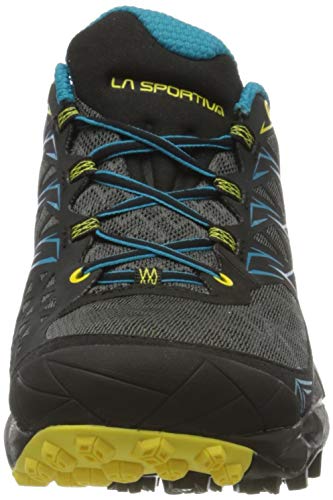 La Sportiva Akyra, Zapatillas de Trail Running para Hombre, Multicolor (Carbon/Tropic Blue 000), 44 EU