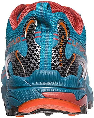 La Sportiva Falkon Low 36-40, Zapatillas de Senderismo para Mujer, Multicolor (Tropic Blue/Tangerine 000), 37 EU