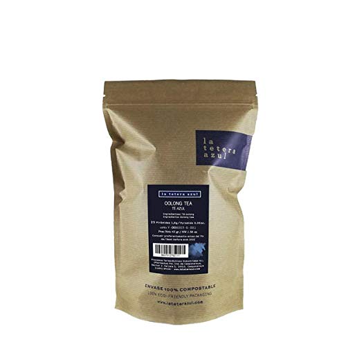 LA TETERA AZUL Té Azul Oolong Premium. Auténtico Y Más Apreciado Té Oolong. Infusión Adelgazante. 25 Pirámides En Estuche Individual.