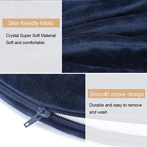 laamei Cojín Ortopédico de Espuma Viscoelástica Almohada Portátil Ortopédica Cojín de Asiento Alivio del Dolor para Hemorroides, Próstata, Embarazo, Post Natal, Post Cirugía y Ciática